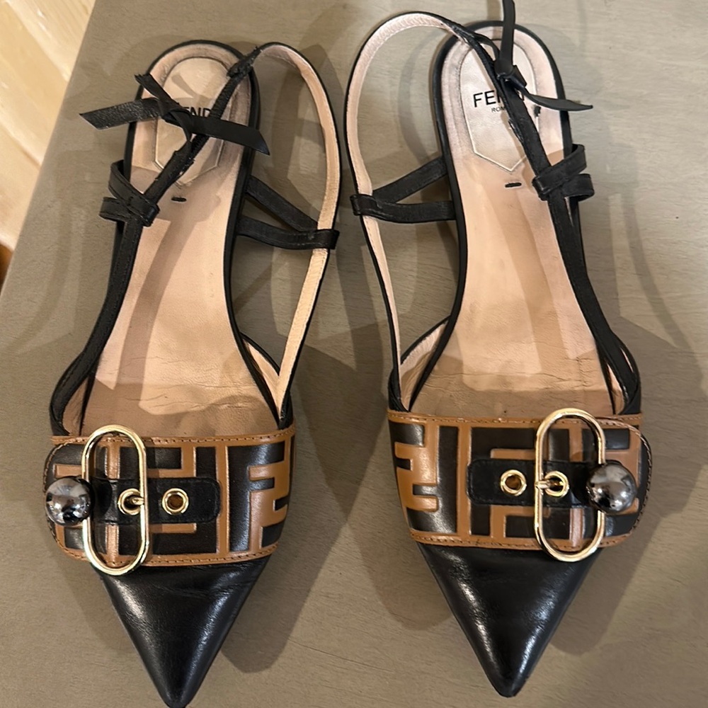 Fendi black flats